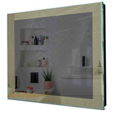 Specchio LED Quadrato | Controllo tramite interruttore a muro | Luce bianca calda - Reyze Serie Simetria Modello 4